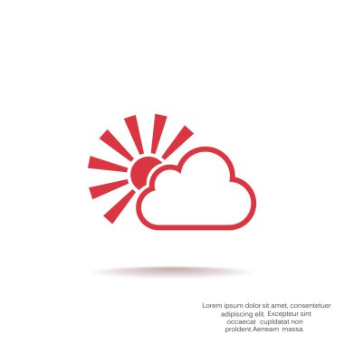 Güneş bulut basit simgesiyle