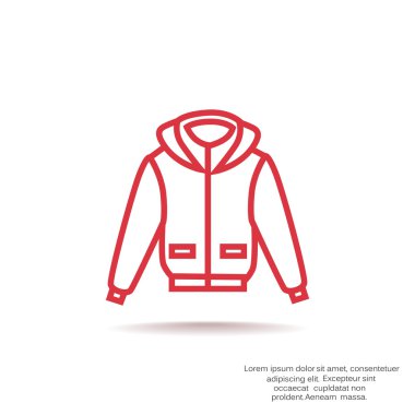Kış ceket düz simgesi