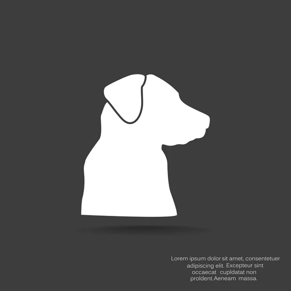 Signe avec silhouette de chien domestique — Image vectorielle