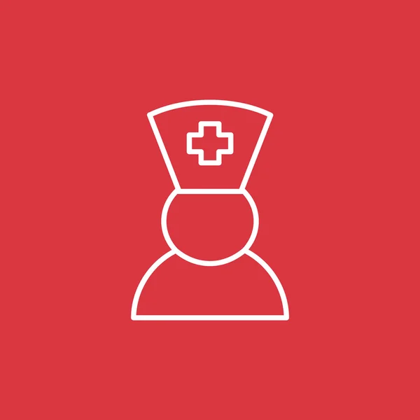 Verpleegkundige silhouet web pictogram — Stockvector