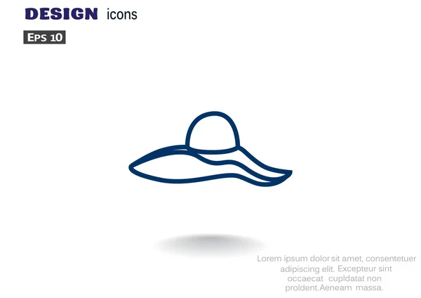 Chapeau icône web — Image vectorielle