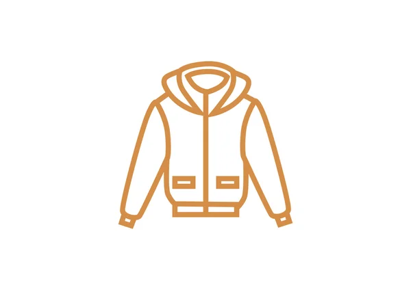 Winter jacket flat icon — Stock Vector