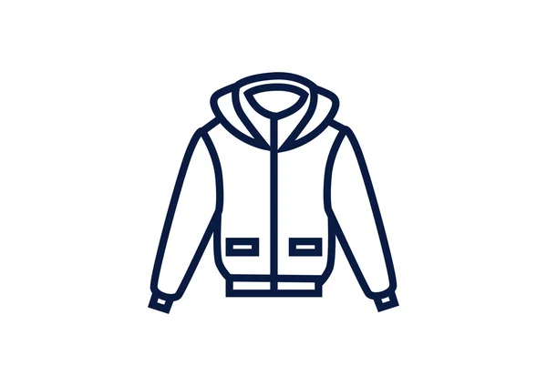 Winter jacket flat icon — Stock Vector