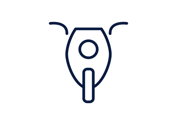 Enkla motorcykel spindelväv ikonen — Stock vektor