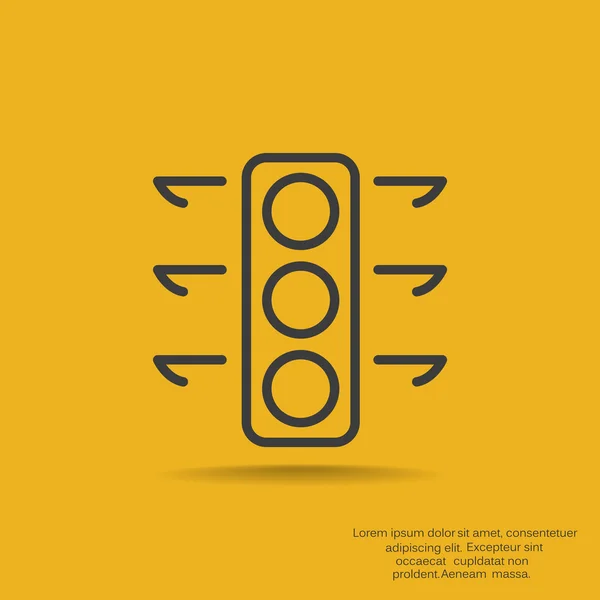 Verkeerslichten web pictogram — Stockvector