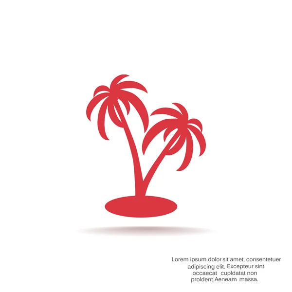 Paradijs eiland pictogram — Stockvector