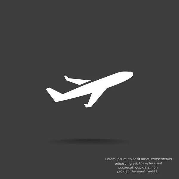 简单的喷气式飞机图标 — 图库矢量图片