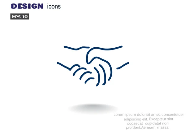 Reszkető kezek szimbólum — Stock Vector
