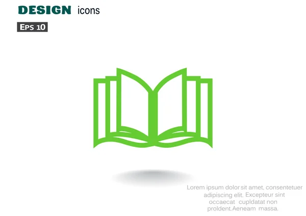 Libro abierto icono web — Archivo Imágenes Vectoriales