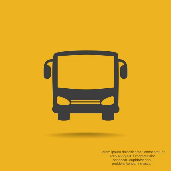 Sencillo icono web frontal del autobús — Vector de stock