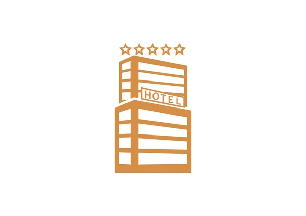 Hotel building simple icon — Stock Vector