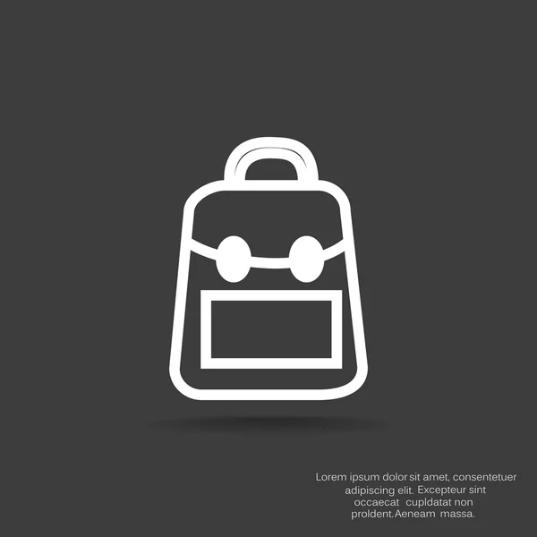 Silhouette of school backpack — Stock Vector