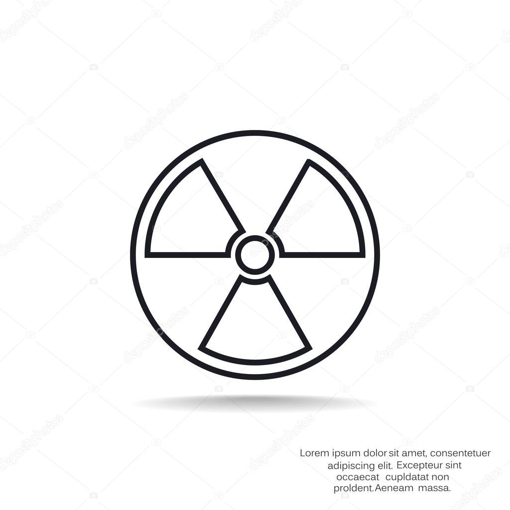 Simple icon of radiation sign