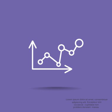 Eğri çizgi grafik simgesini