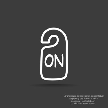 Etiket asılı üzerinde yazıt