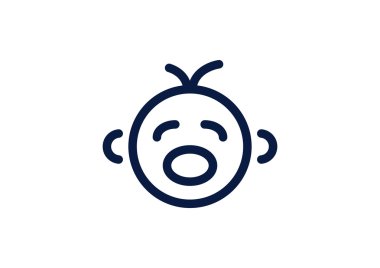 Ağlayan bebek siluet