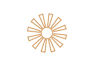 Güneş ışınları basit simgesiyle