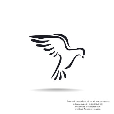 Güvercin basit web simgesi