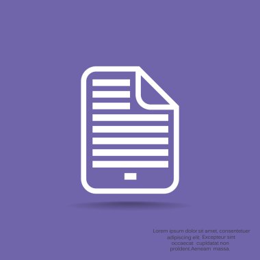 Belge dosya basit web simgesi