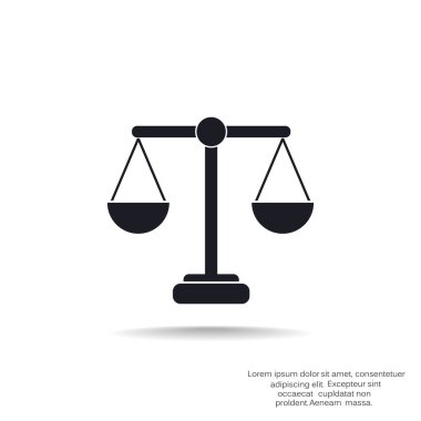 Adalet basit web simgesi ölçekleri