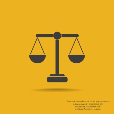 Adalet basit web simgesi ölçekleri