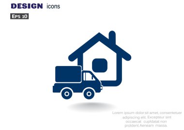 Kamyon evi web simgesinin yanında
