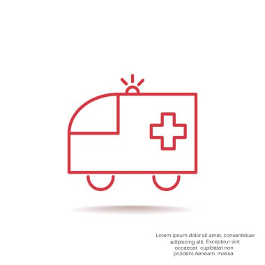 Ambulans araba web simgesi