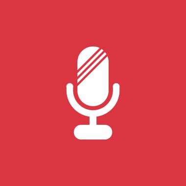 Basit mikrofon web simgesi