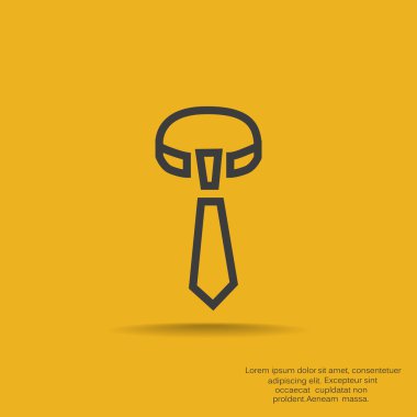 Düğümlü kravat basit web simgesi