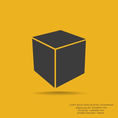 Basit küp web simgesi
