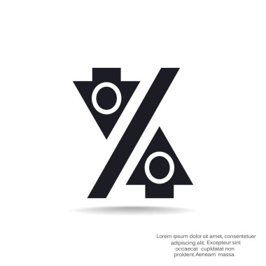 Yüzde işareti ile okları