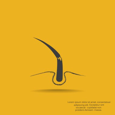 Hasarlı saçın web simgesi