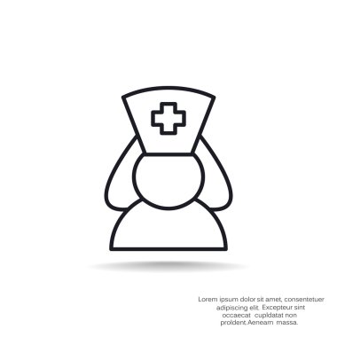Hemşire siluet web simgesi