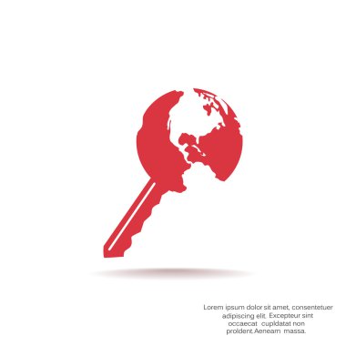 Dünya web simgesi anahtarı