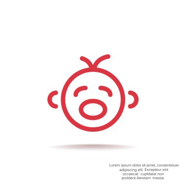 Ağlayan bebek siluet