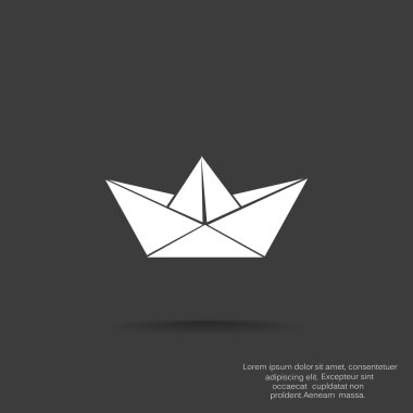 Kağıt gemi simpe web simgesi