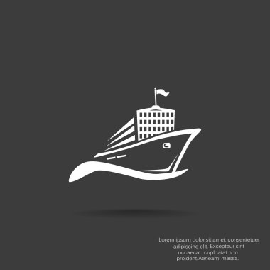 Dalga web simgesi üzerinde gemi