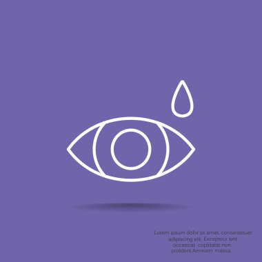 Göz damla basit simgesini