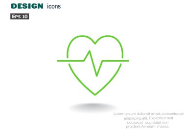 Kardiyoloji sembol basit simgesini