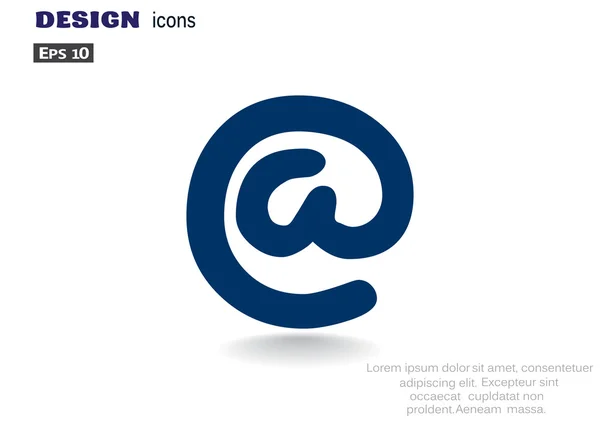 Amplio signo de correo electrónico icono web — Vector de stock