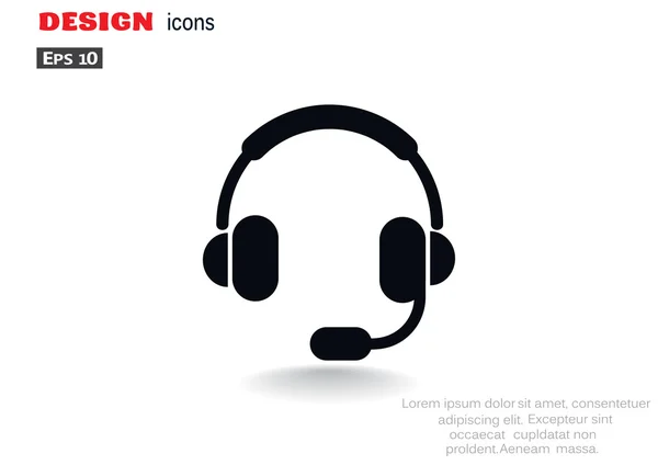 Auriculares icono web de muebles — Vector de stock