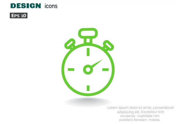 Icono web de cronómetro simple — Archivo Imágenes Vectoriales