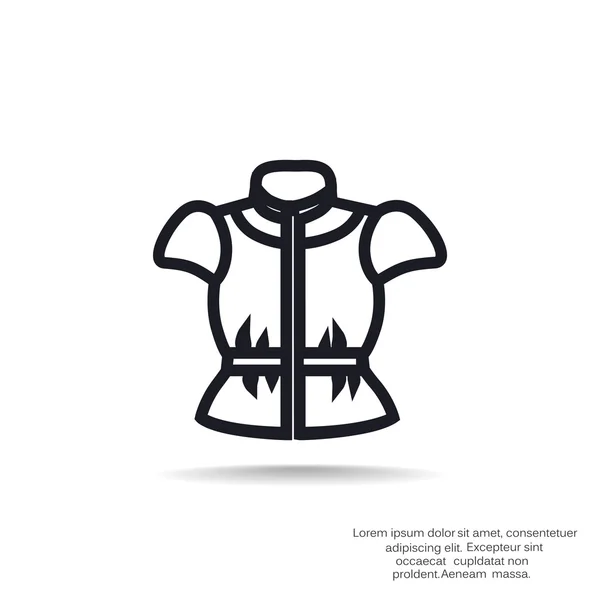 Blusa icono plano — Archivo Imágenes Vectoriales