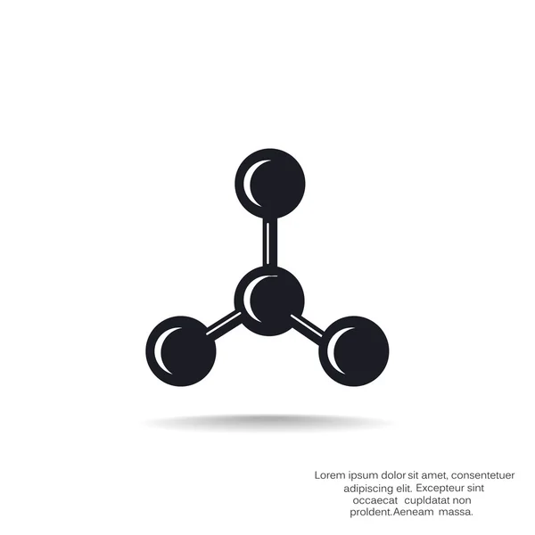 Icono web compuesto molecular — Vector de stock
