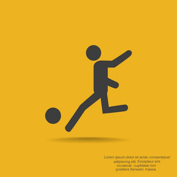 Silhouette de joueur de football — Image vectorielle