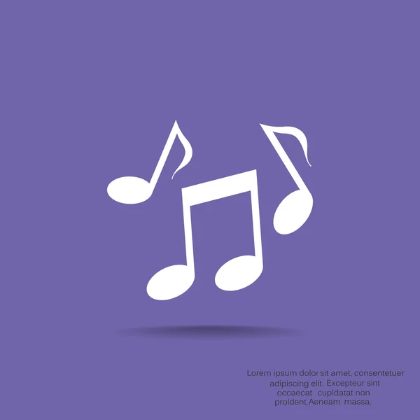 Muziek web pictogram — Stockvector