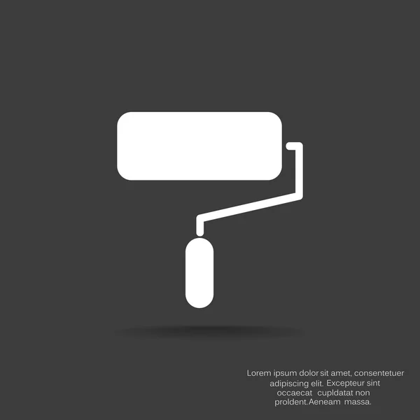 Verf roller silhouet web pictogram — Stockvector