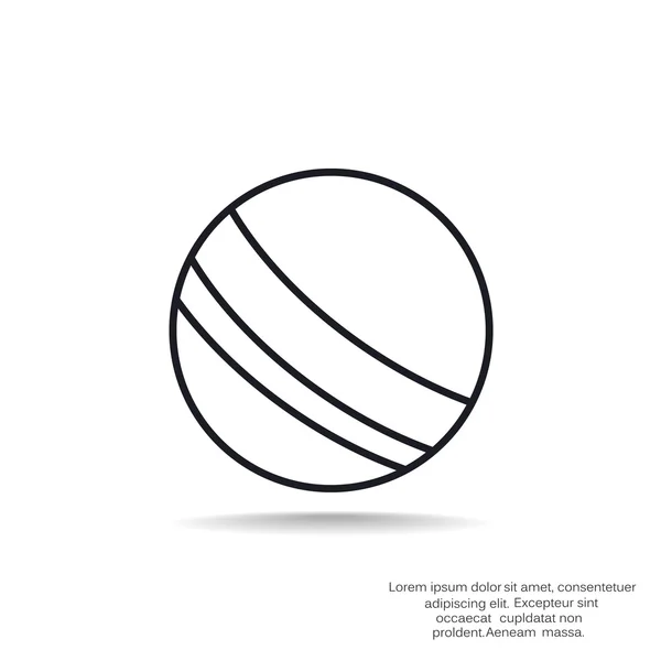 Icône web balle de plage — Image vectorielle