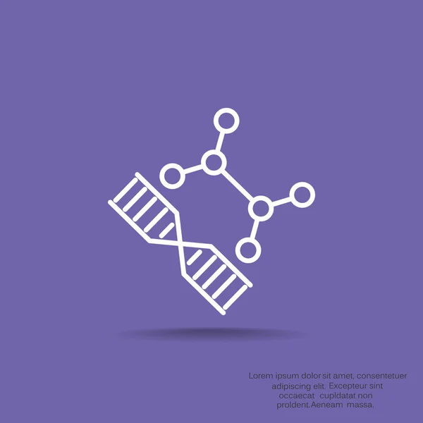DNA genetik spindelväv ikonen — Stock vektor