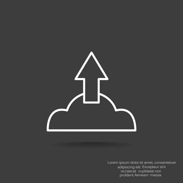 Symbole zum Hochladen von Cloud-Dateien — Stockvektor